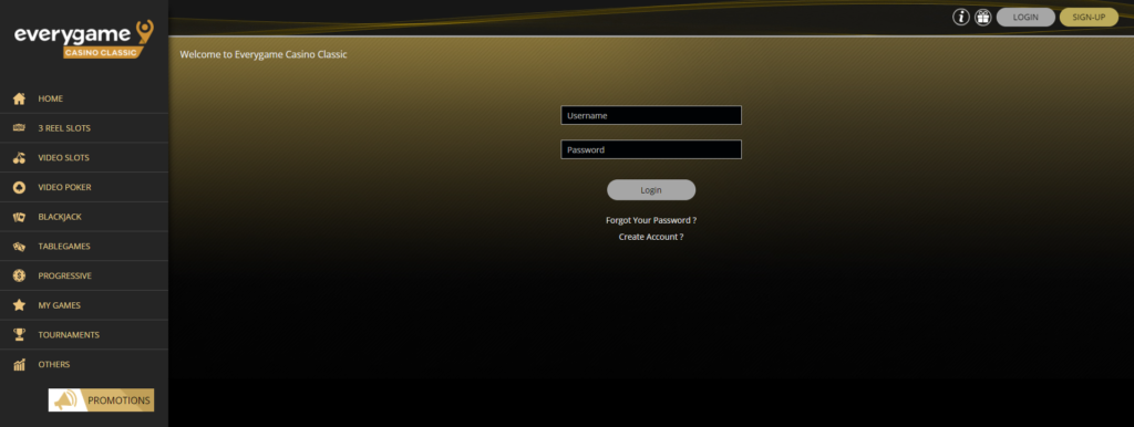 Every game Classic casino log in